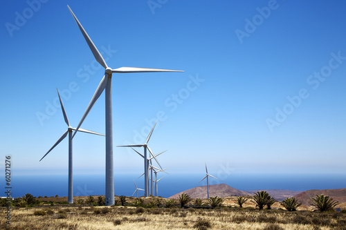 africa winturbines and the sky in  is