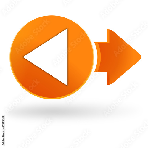 retour sur symbole web orange