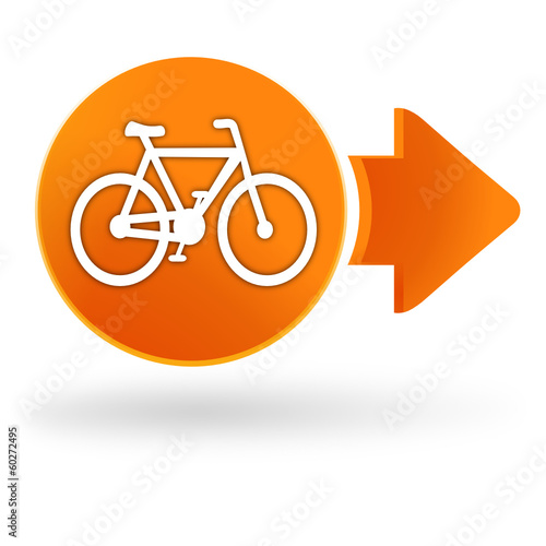 vélo sur symbole web orange