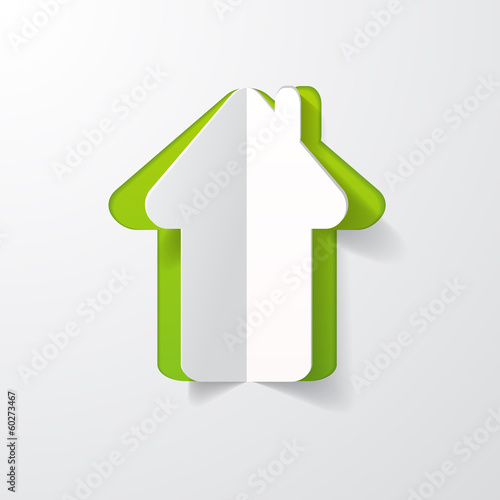 a house cut in paper