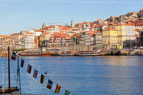 Portugal. Porto city. View of Douro river embankment