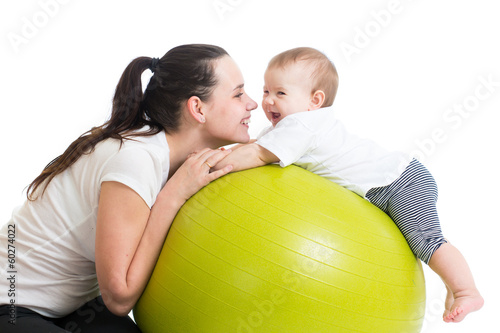 mother and baby having fun ...