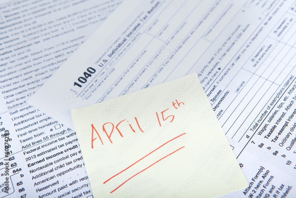 Obraz premium Tax reminder