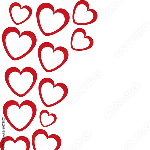 banner in the shape of heart on white background