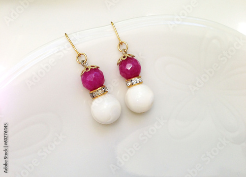 天然石のイヤリング