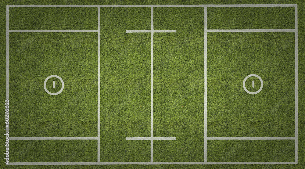 Naklejka premium Mens Lacrosse Playing Field with Vignette