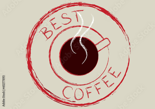 retro poster with coffee cup and text