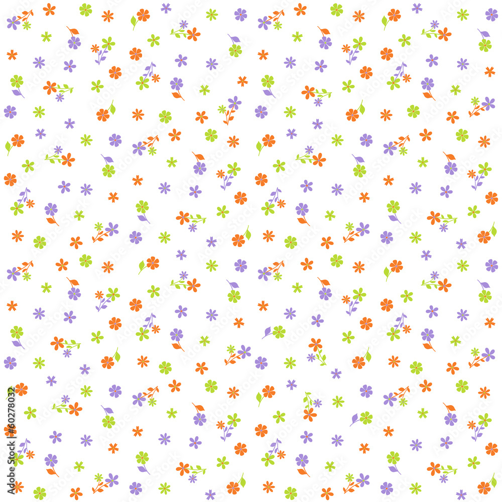 Vector seamless pattern background with flowers
