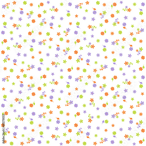 Vector seamless pattern background with flowers