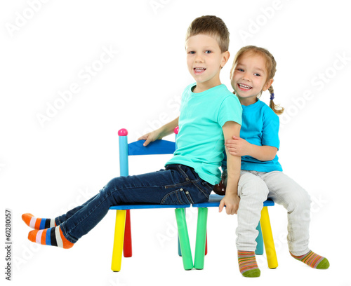 Little children playing on ...