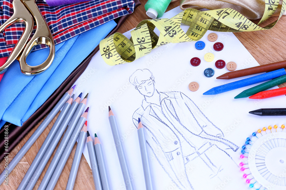 Fototapeta premium Fashion designer close up