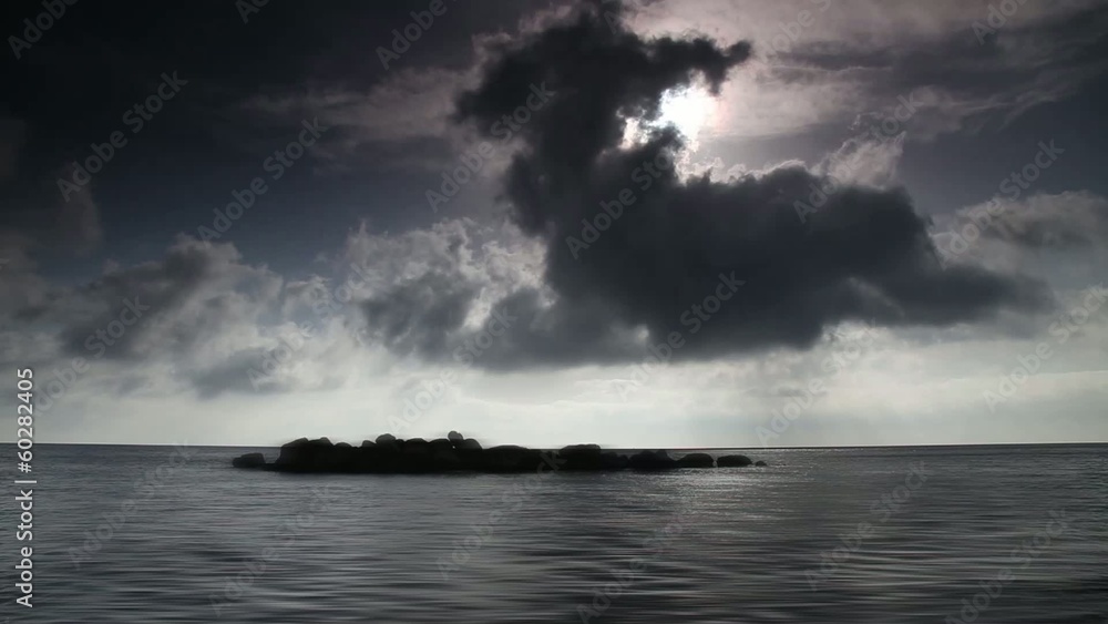 Time Lapse , the clouds over the sea Time Lapse , the clouds over the sea