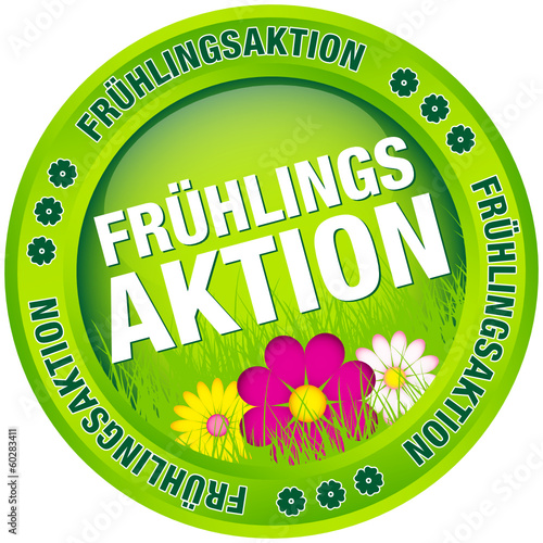 Button "Frühlingsaktion" grün/pink
