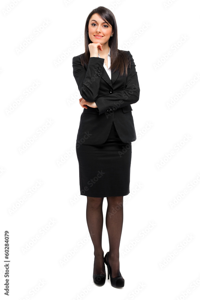 Full length businesswoman isolated on white Full length businesswoman isolated on white