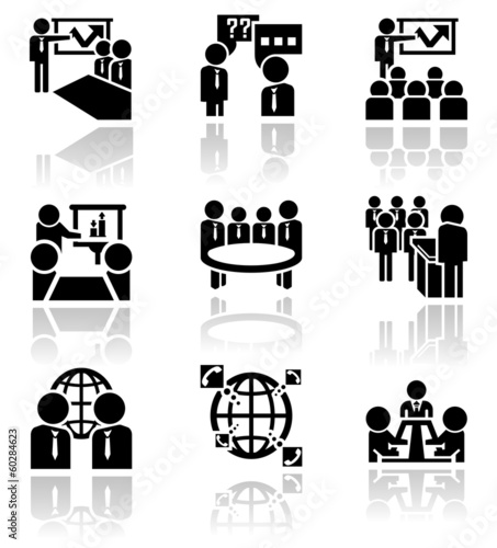 Businessman vector icons set. EPS 10