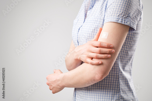 Woman Holding Her Injured Arm