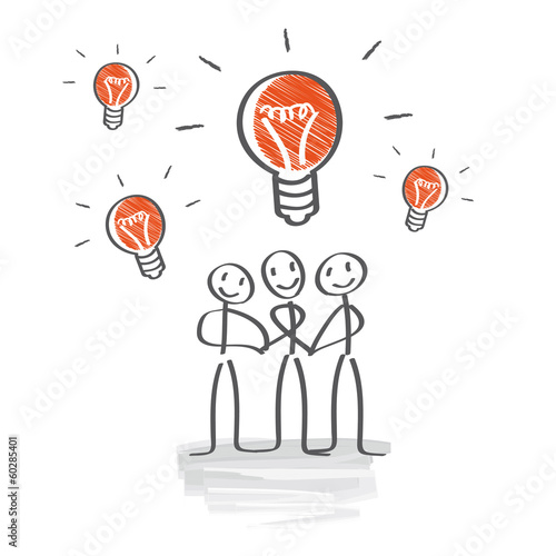 Brainstorming,  im Team Ideen entwickeln