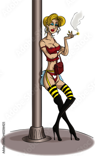 Prostituée aux bas de guêpe
