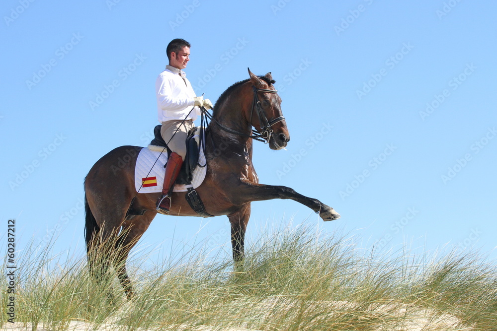 Spanischer Schritt in den Dünen