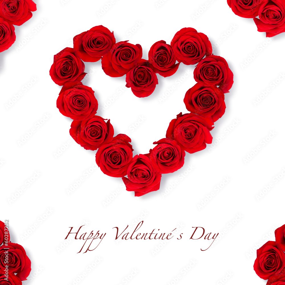 Heart of roses card for Valentine´s day Heart of roses card for Valentine´s day