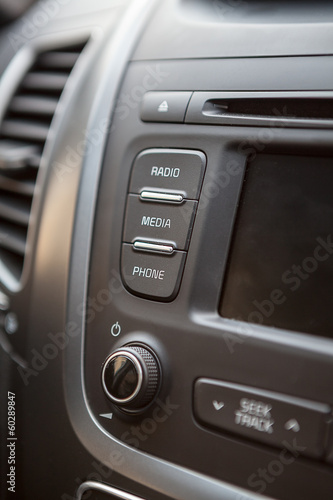 Close up view of vehicle dashboard