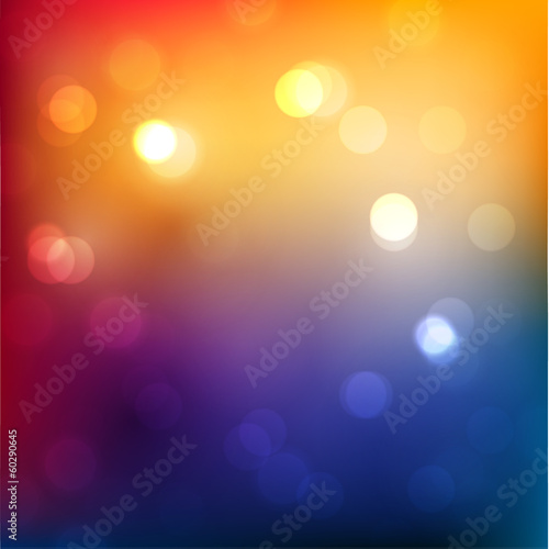 Colorful background with defocused lights
