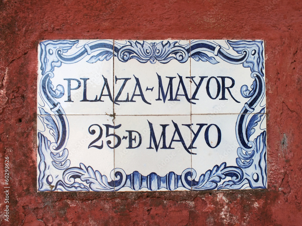 Fototapeta premium Portuguese street sign