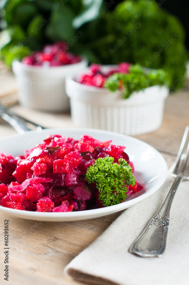 beetroot salad with parsley