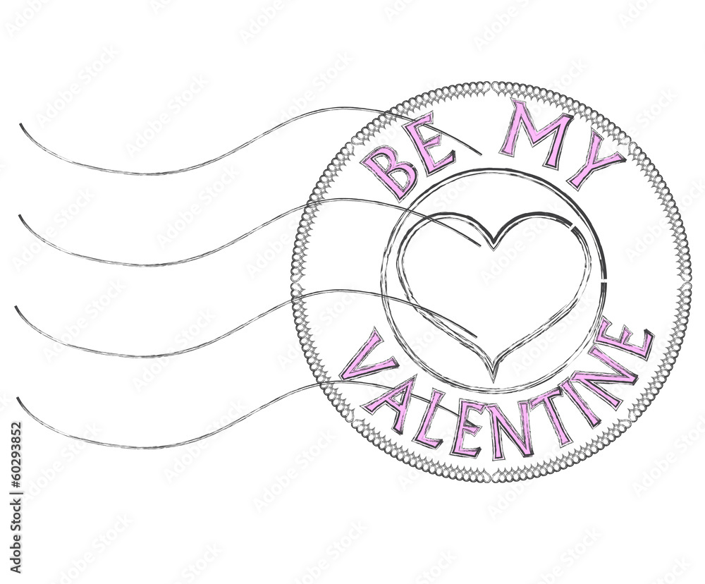 be my Valentine post stamp be my Valentine post stamp