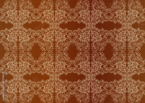 Seamless Vintage Gold Ornament
