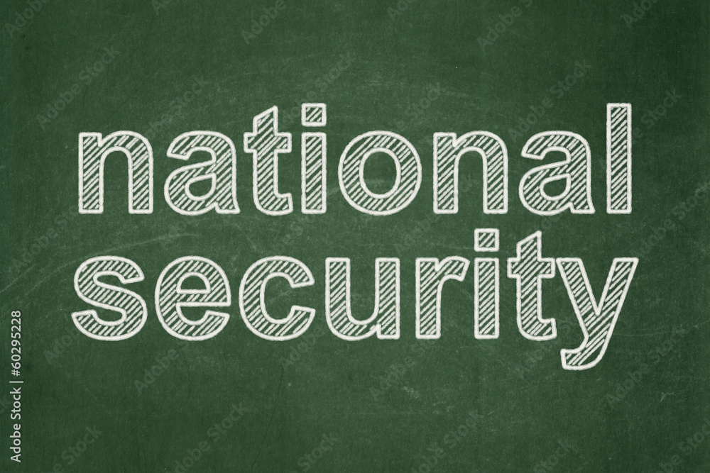 Fototapeta premium Privacy concept: National Security on chalkboard background