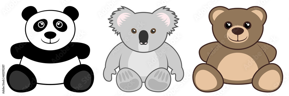 Three teddy friends Three teddy friends