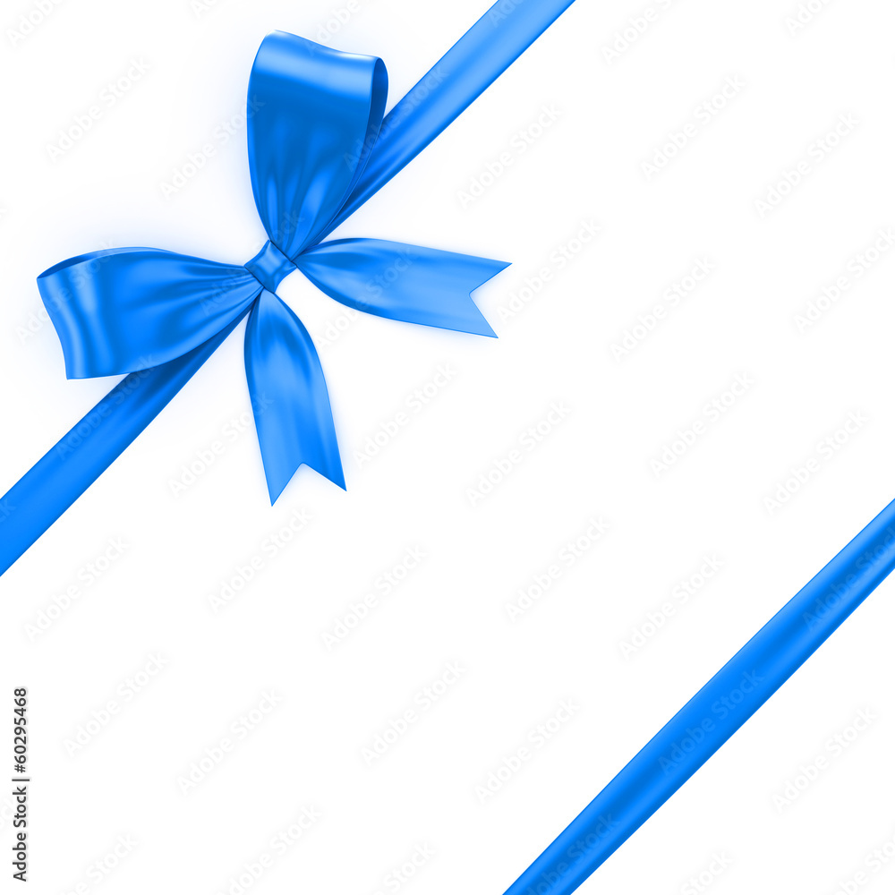 Shiny blue ribbon on white background Shiny blue ribbon on white background