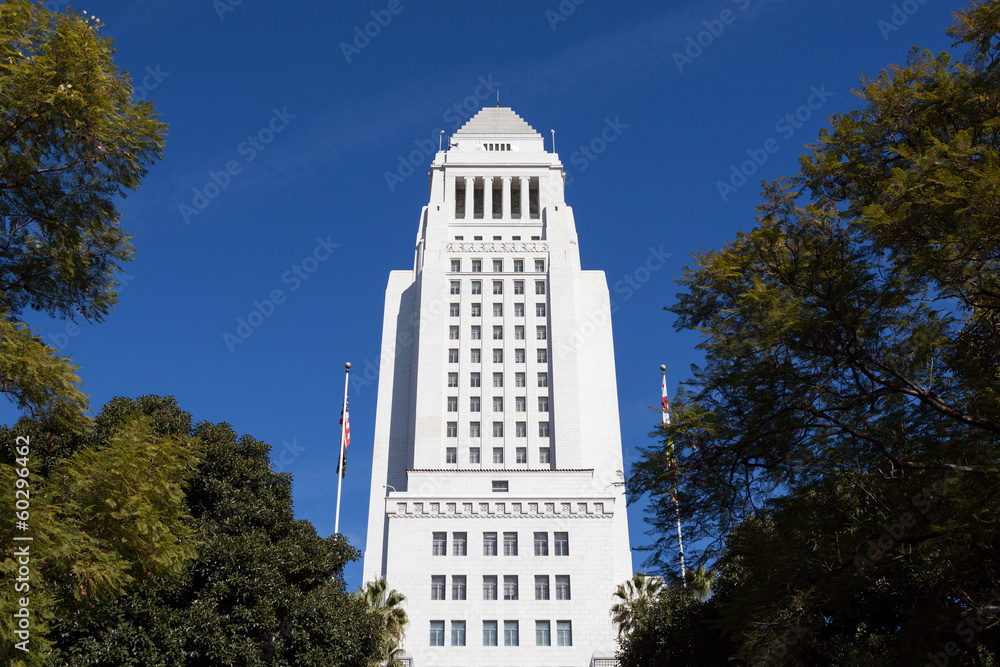 Los Angeles, California City Hall in Downtown LA.
