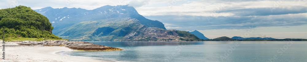 Panoramic view of Norwegian seaside