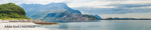 Panoramic view of Norwegian seaside