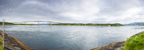 The whirlpools of Salstraumen, Norway, during hightide