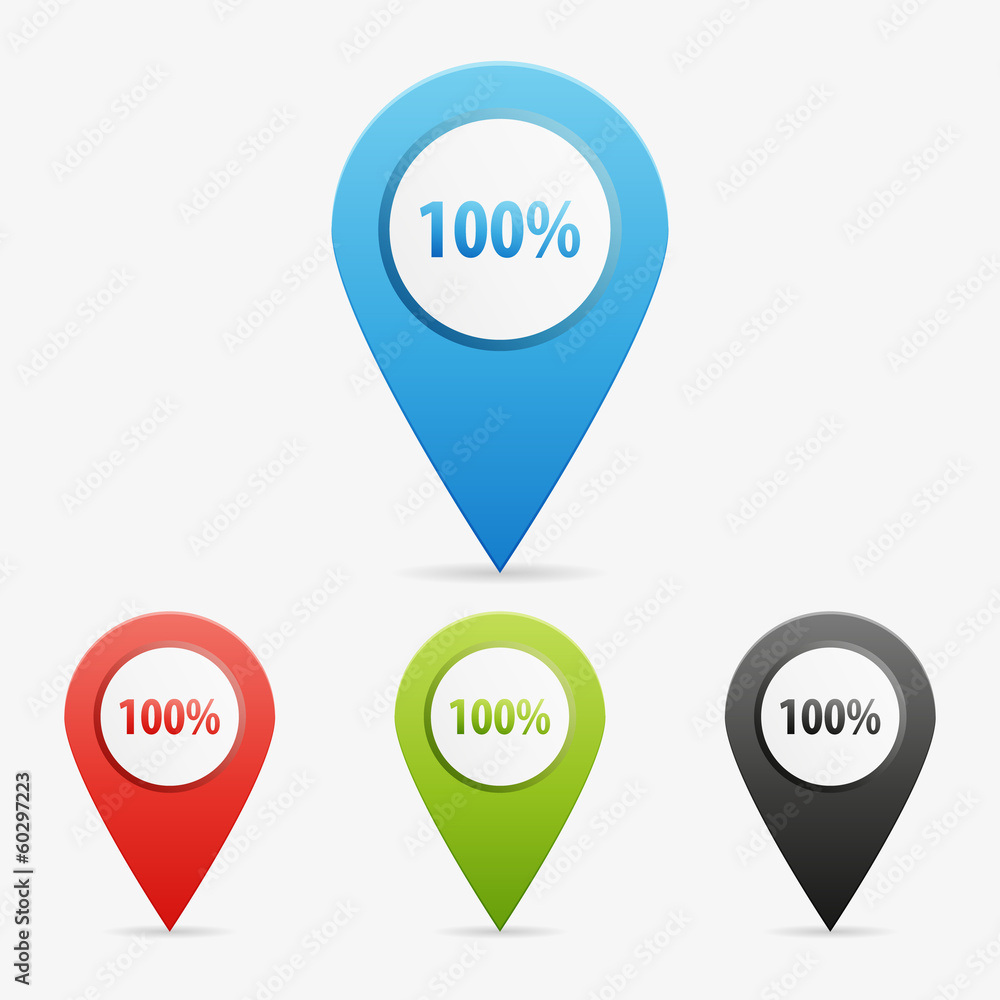 Vector 100 percent pointers Vector 100 percent pointers