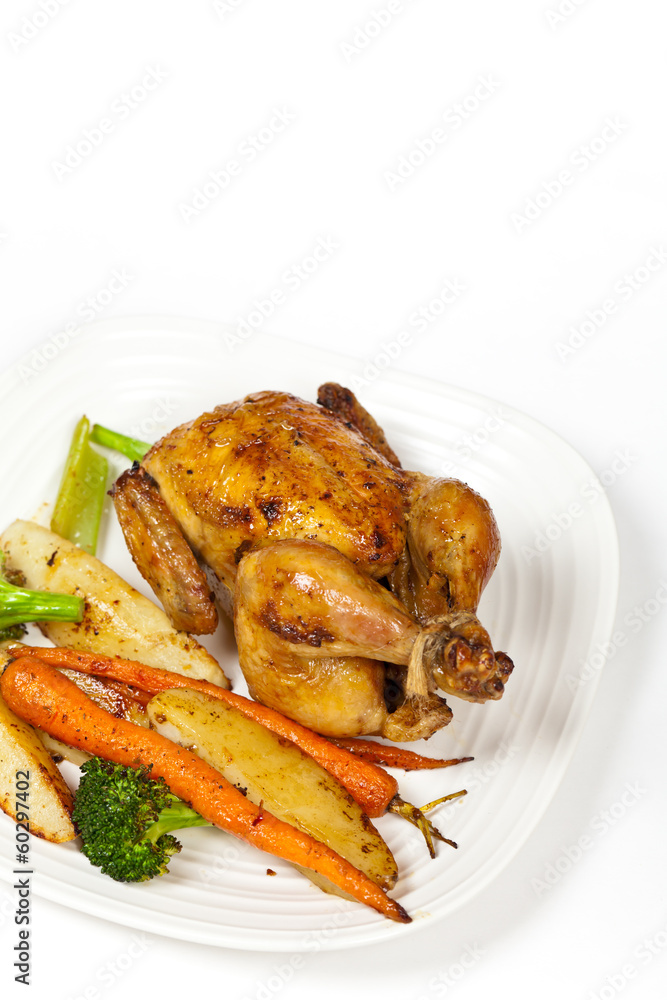 Roasted chicken and vegetables Roasted chicken and vegetables