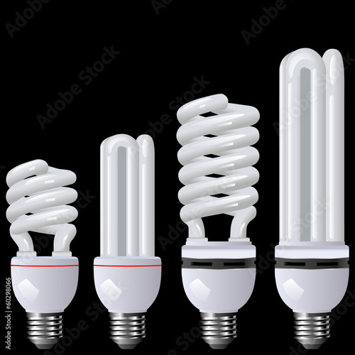 Energy saving lamp black