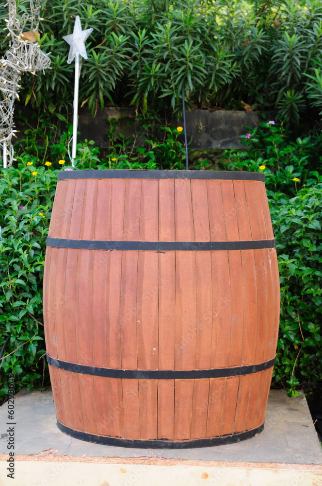Outdoor, wooden beer barrel for party Outdoor, wooden beer barrel for party