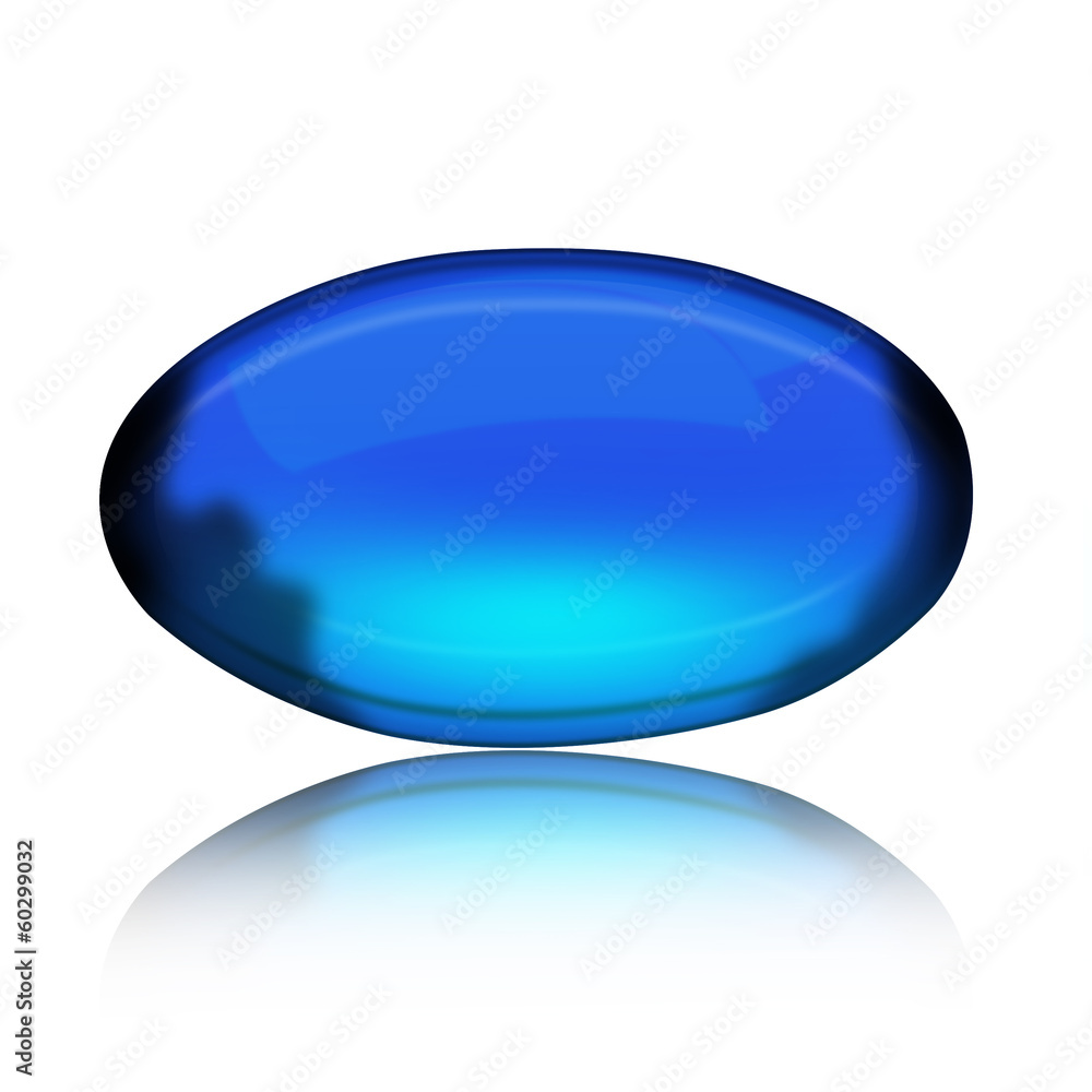 Blue pill, capsule isolated on white background Blue pill, capsule isolated on white background