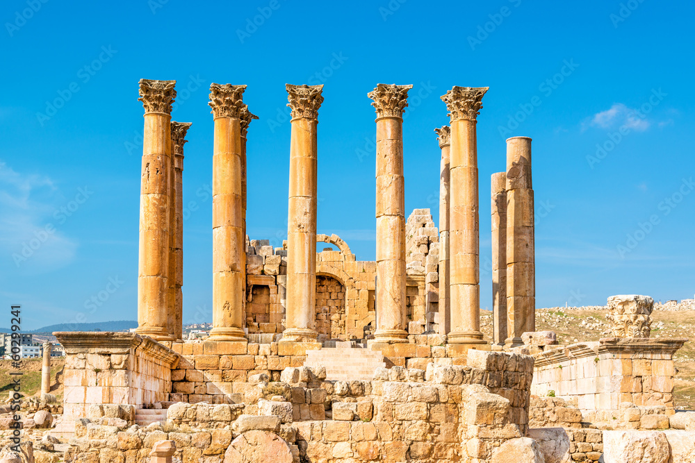 The temple of Artemis in Jerash, Jordan.