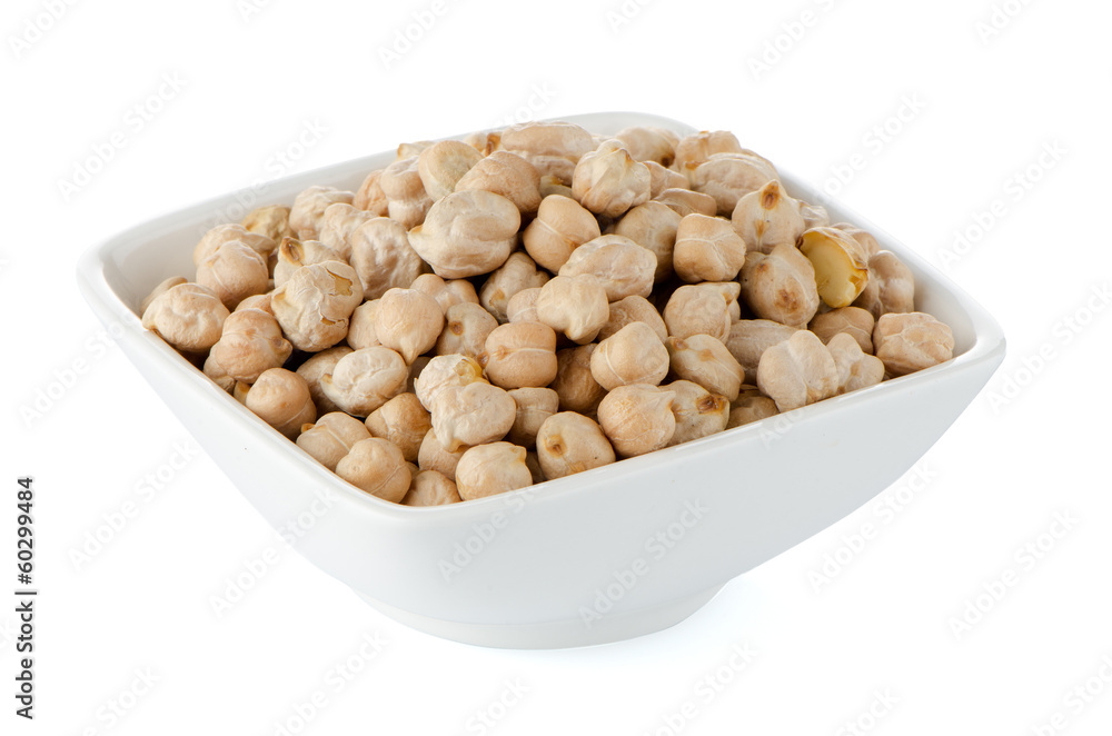 Closeup of a bowl with chickpeas Closeup of a bowl with chickpeas