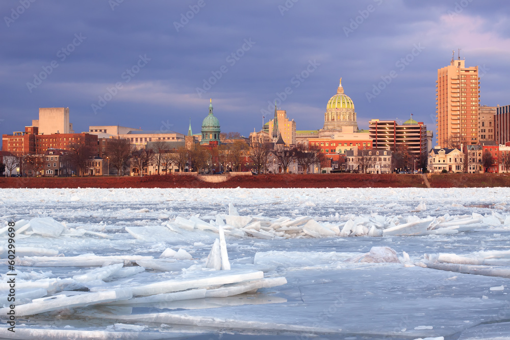 River Ice at Harrisburg