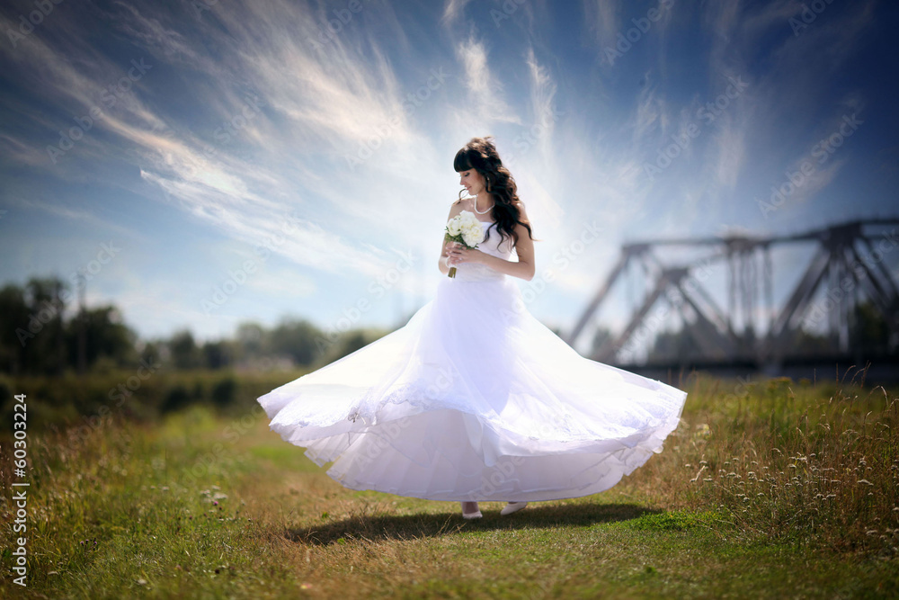 bride at a wedding in a white dress bride at a wedding in a white dress