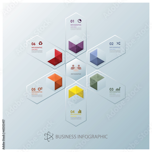 Modern Fusion Hexagon Business Infographic Design Template