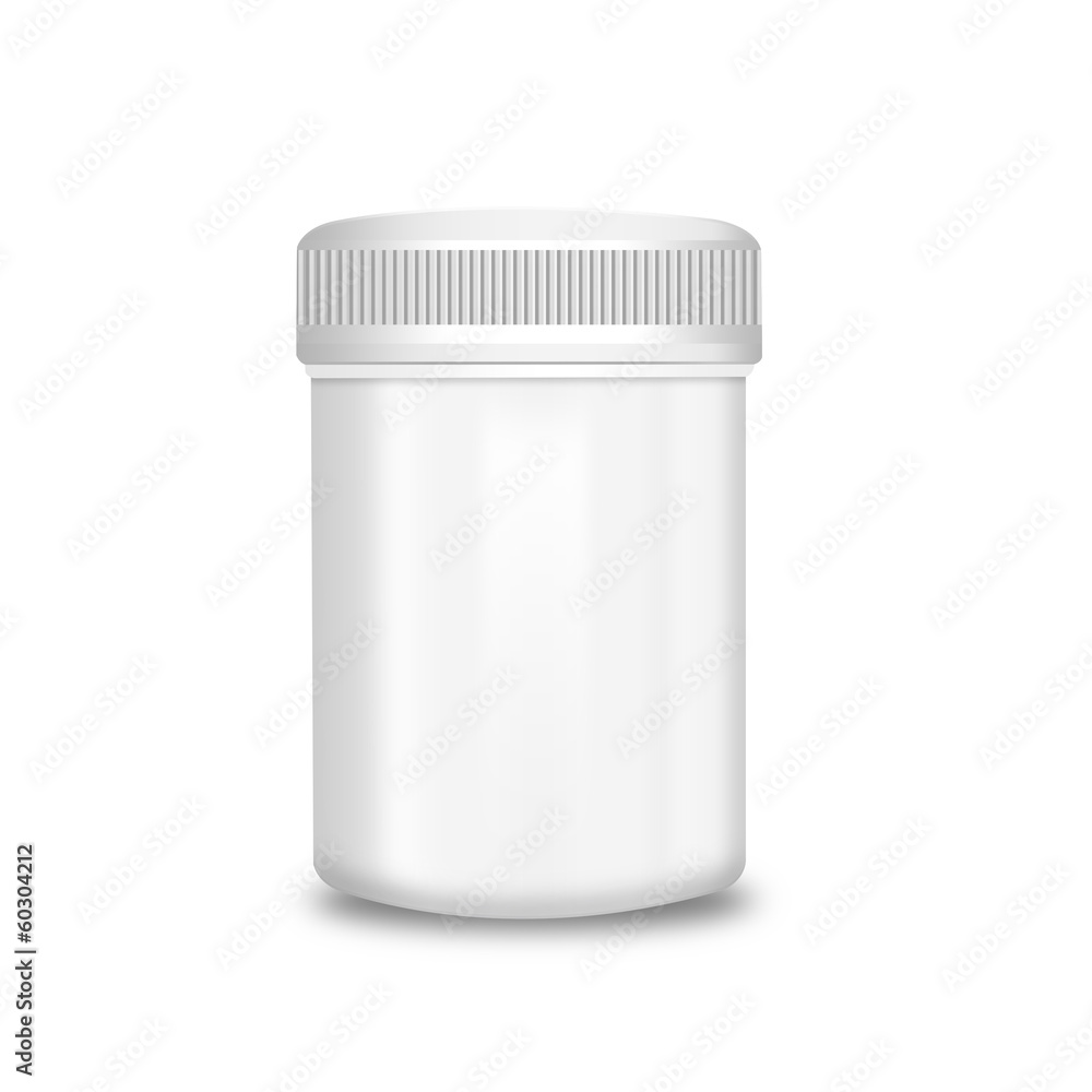Blank medicine bottle isolated on white background, illustration Blank medicine bottle isolated on white background, illustration