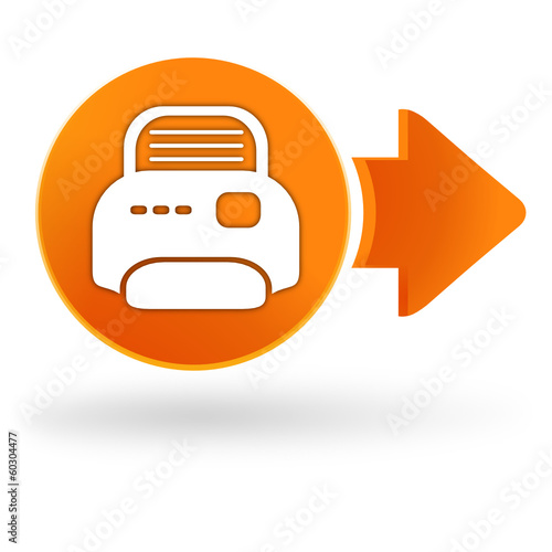 imprimante sur symbole web orange