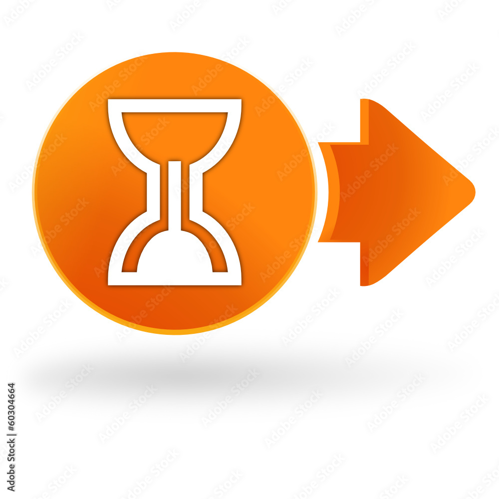 sablier sur symbole web orange Stock Vector | Adobe Stock
